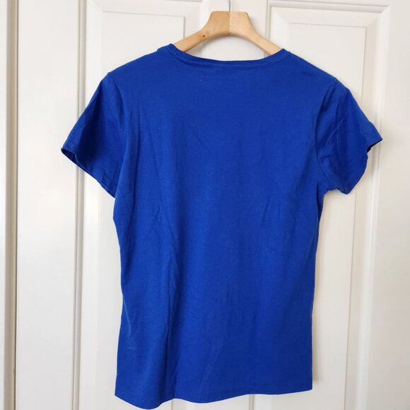 Cat Mama Mom Graphic T-Shirt Tee Short Sleeve Blue Colorful Cute Soft Comfy M - Picture 2 of 6